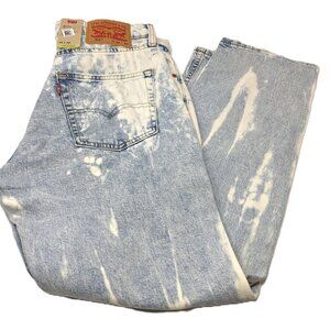 Levi's Light Blue and White Slim Straight Jeans